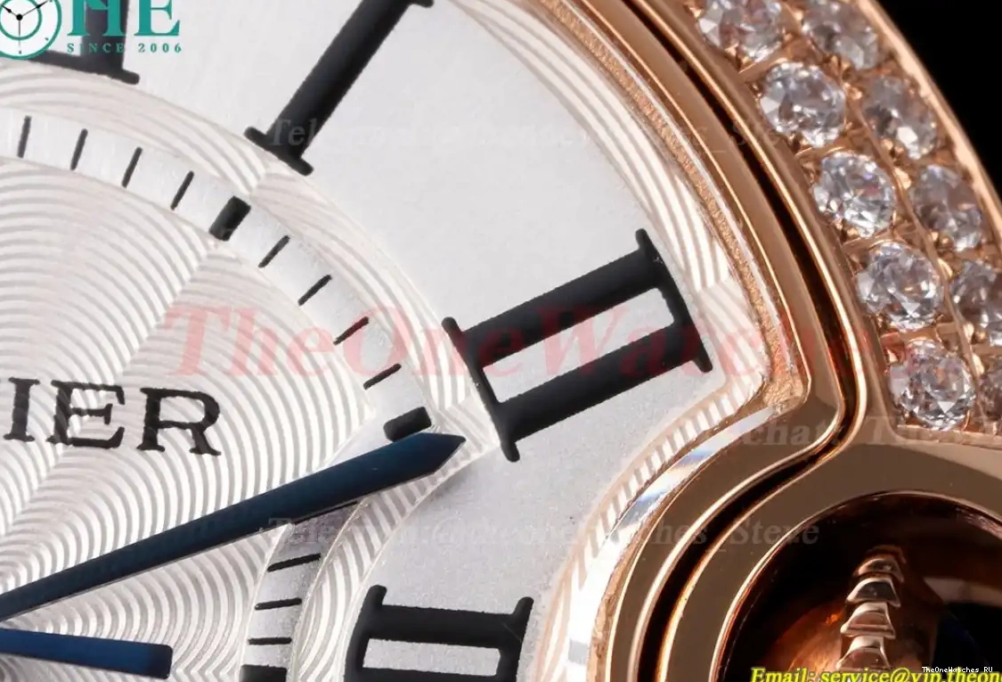 RG White AF Textured 33mm Bleu Dia LE Dial De Cartier NH05 Ballon 0511